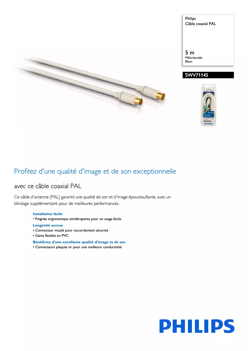 Image de la première page du manuel de l'appareil SWV7114S