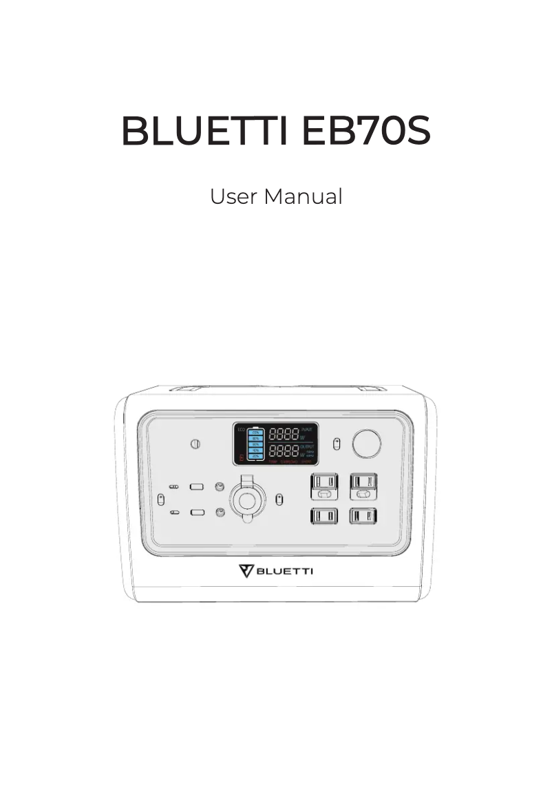 Page 1 de la notice Manuel utilisateur Bluetti EB70S