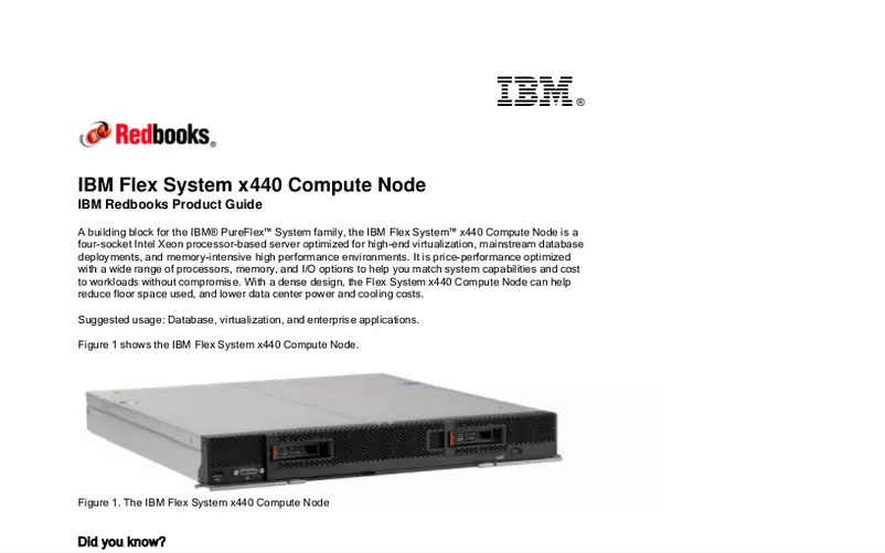 Page n°1 - Manuel utilisateur IBM Flex System x440 Compute Node
