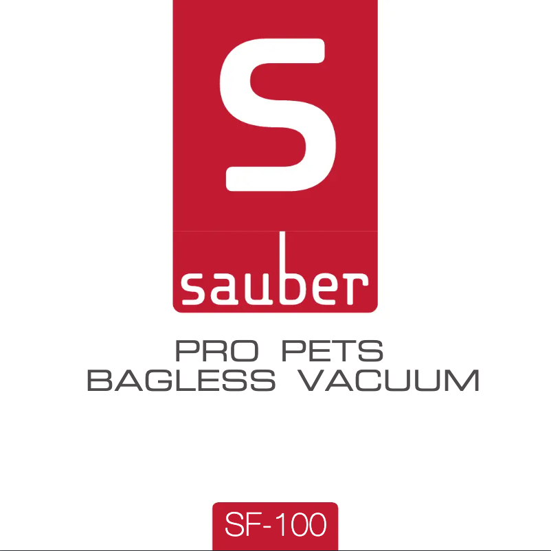 Page 1 de la notice Manuel utilisateur Sauber Pro Pets SF-100