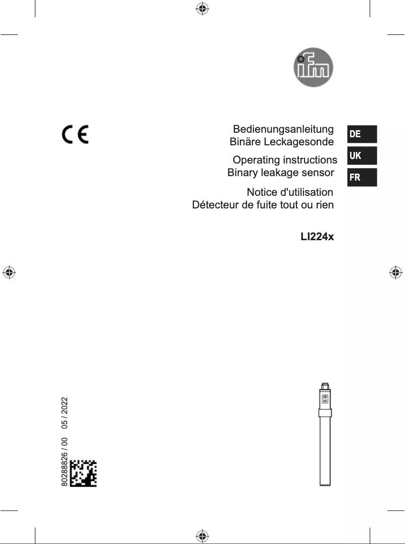 Page 1 de la notice Manuel utilisateur IFM LI2243