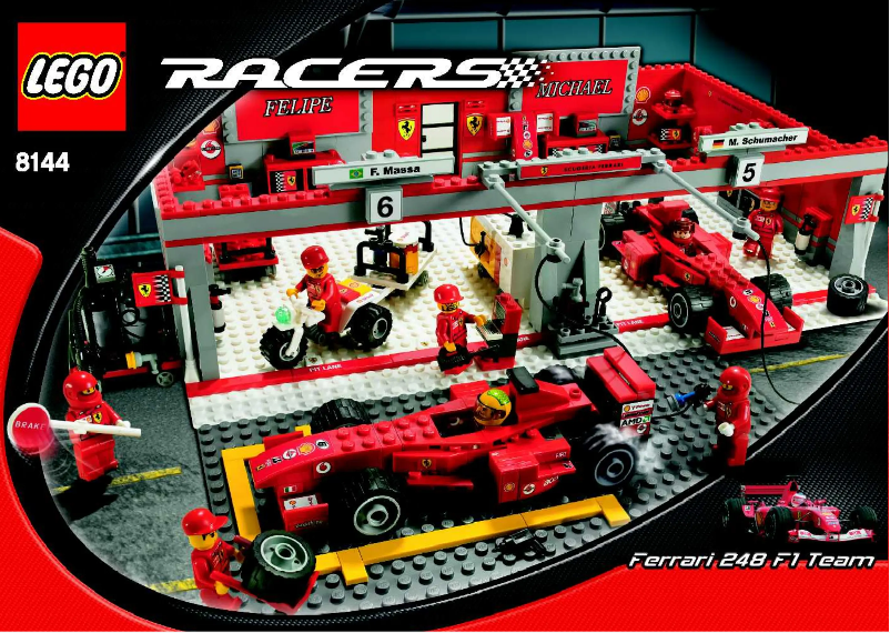 Page 1 de la notice Consignes visuelles Lego Ferrari 8144