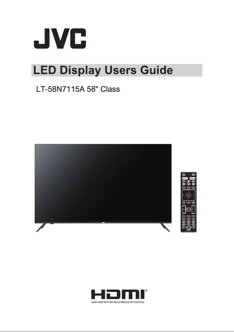 Page n°1 - Manuel utilisateur JVC LT-58N7115A