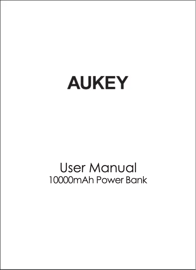 Page 1 de la notice Manuel utilisateur Aukey PB-N64