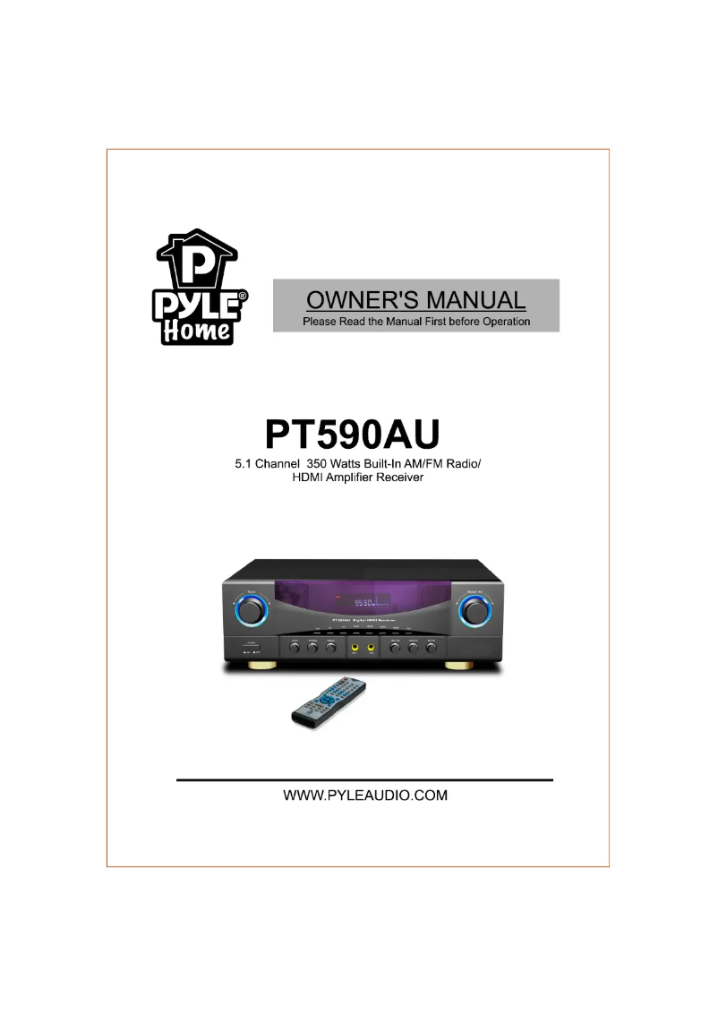 Page 1 de la notice Manuel utilisateur Pyle PT590AU