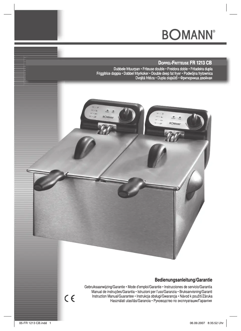Page 1 de la notice Manuel utilisateur Bomann FR 1213 CB