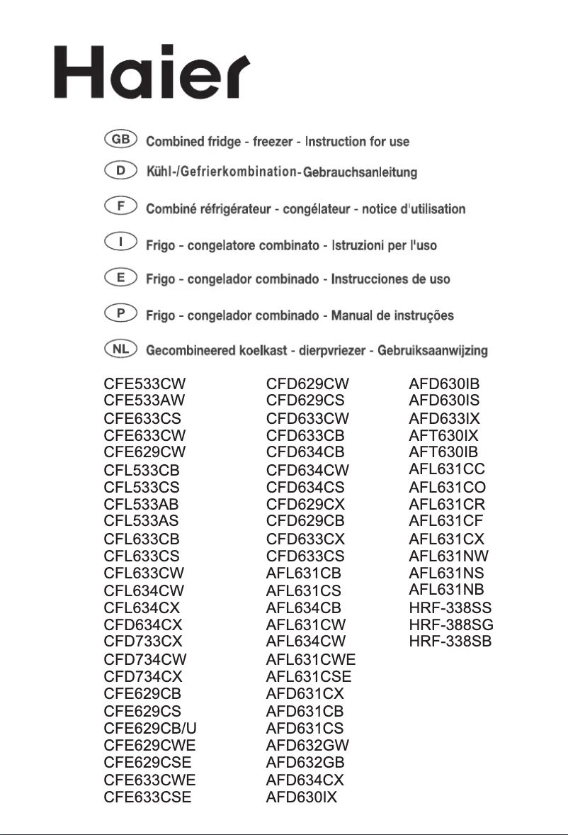 Image de la première page du manuel de l'appareil AFD630IS