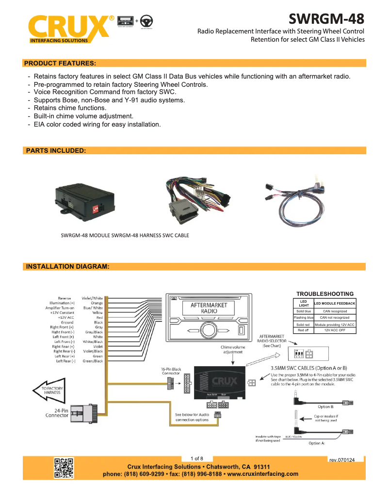 Image de la première page du manuel de l'appareil SWRGM-48