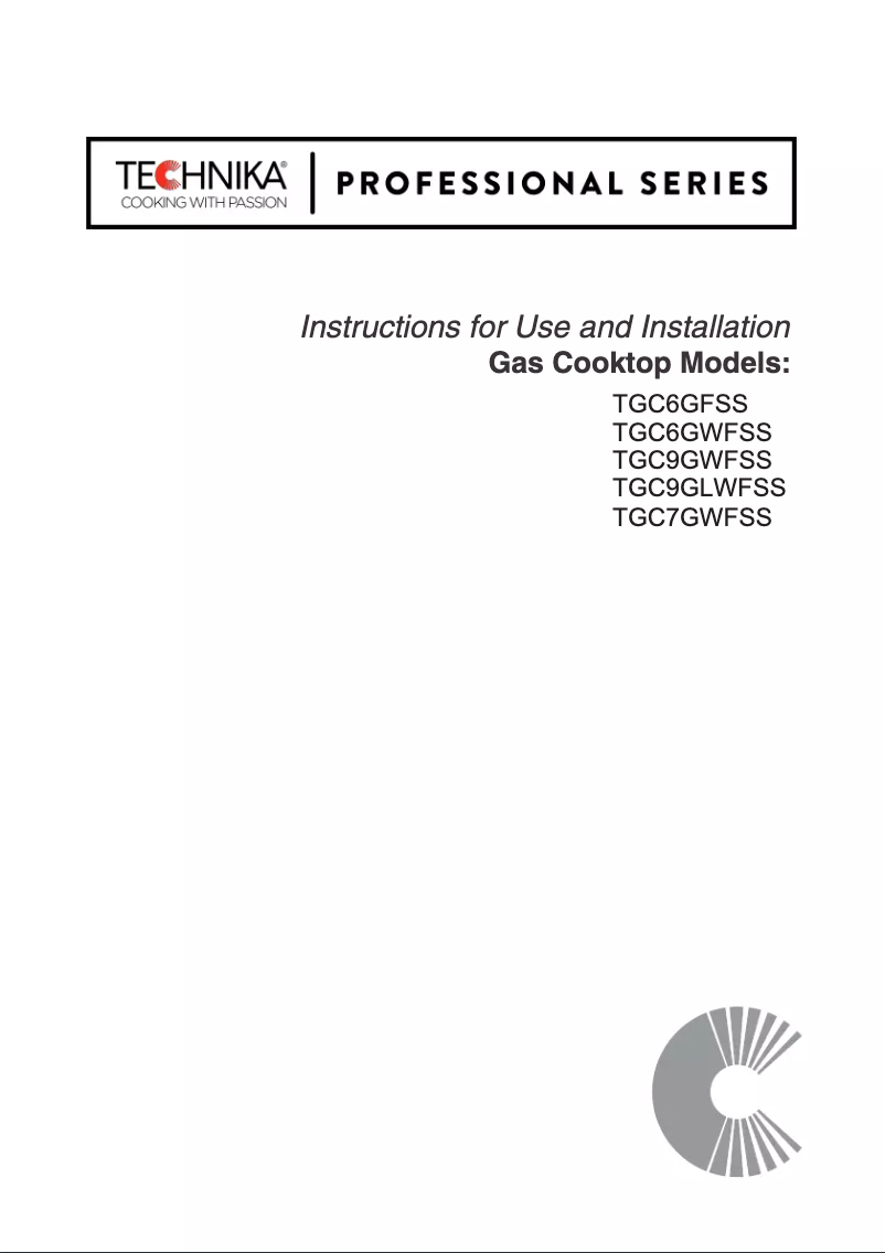 Page 1 de la notice Manuel utilisateur Technika TGC9GLWFSS