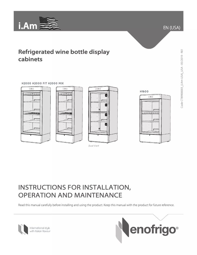 Page n°1 - Manuel utilisateur Enofrigo i.Am H2000 FIT