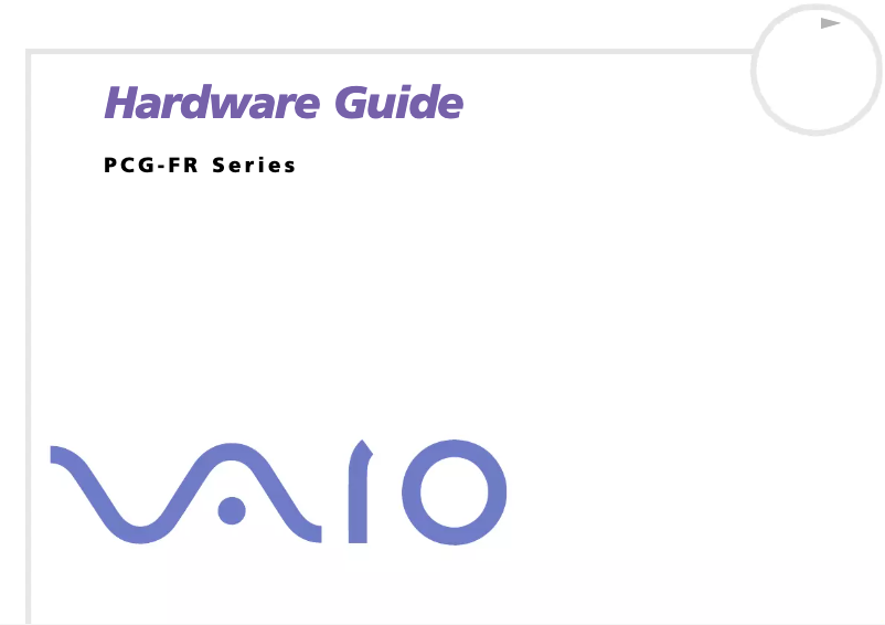 Page n°1 - Manuel utilisateur Sony Vaio PCG-FR215M