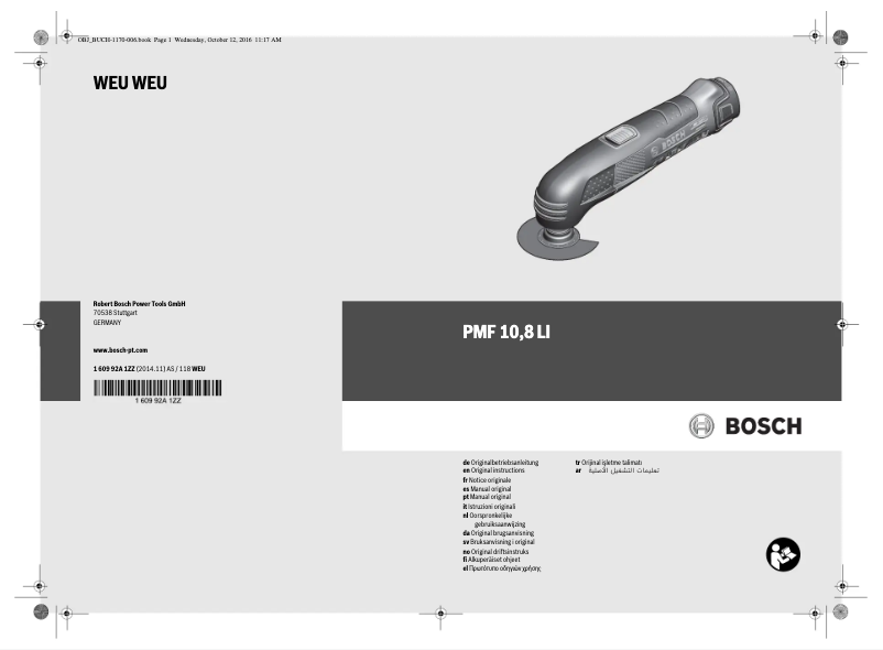 Page n°1 - Manuel utilisateur Bosch PMF 10,8 Li 1