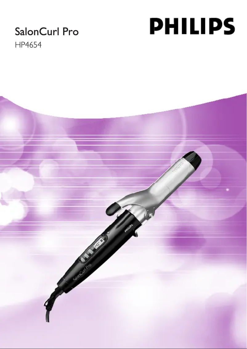 Image de la première page du manuel de l'appareil SalonCurl Pro HP4654