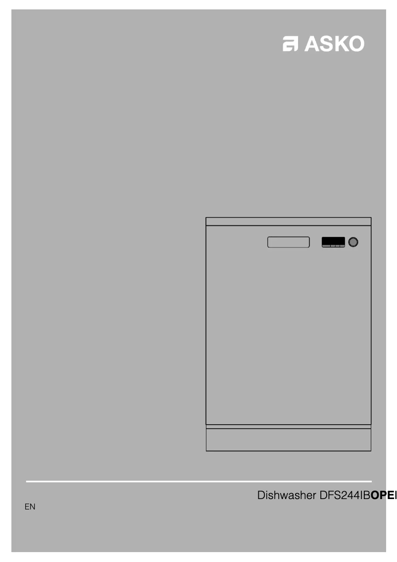 Page n°1 - Manuel utilisateur Asko DFS244IBW
