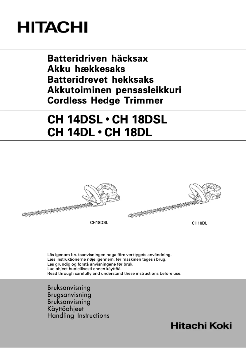 Image de la première page du manuel de l'appareil CH 14DSL
