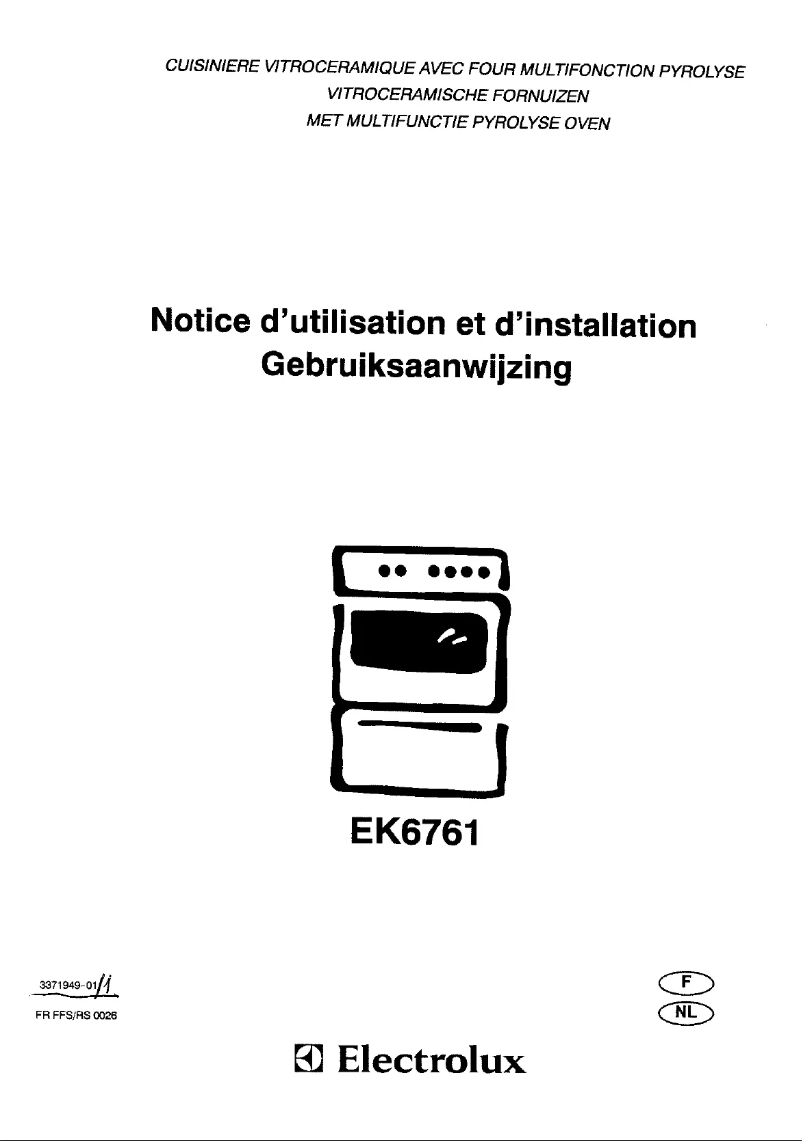 Page 1 de la notice Manuel utilisateur Electrolux EK6761
