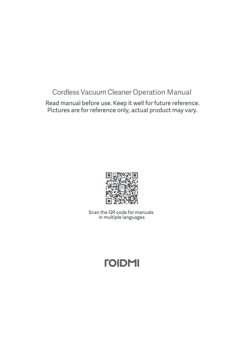 Page 1 de la notice Manuel utilisateur Roidmi P2