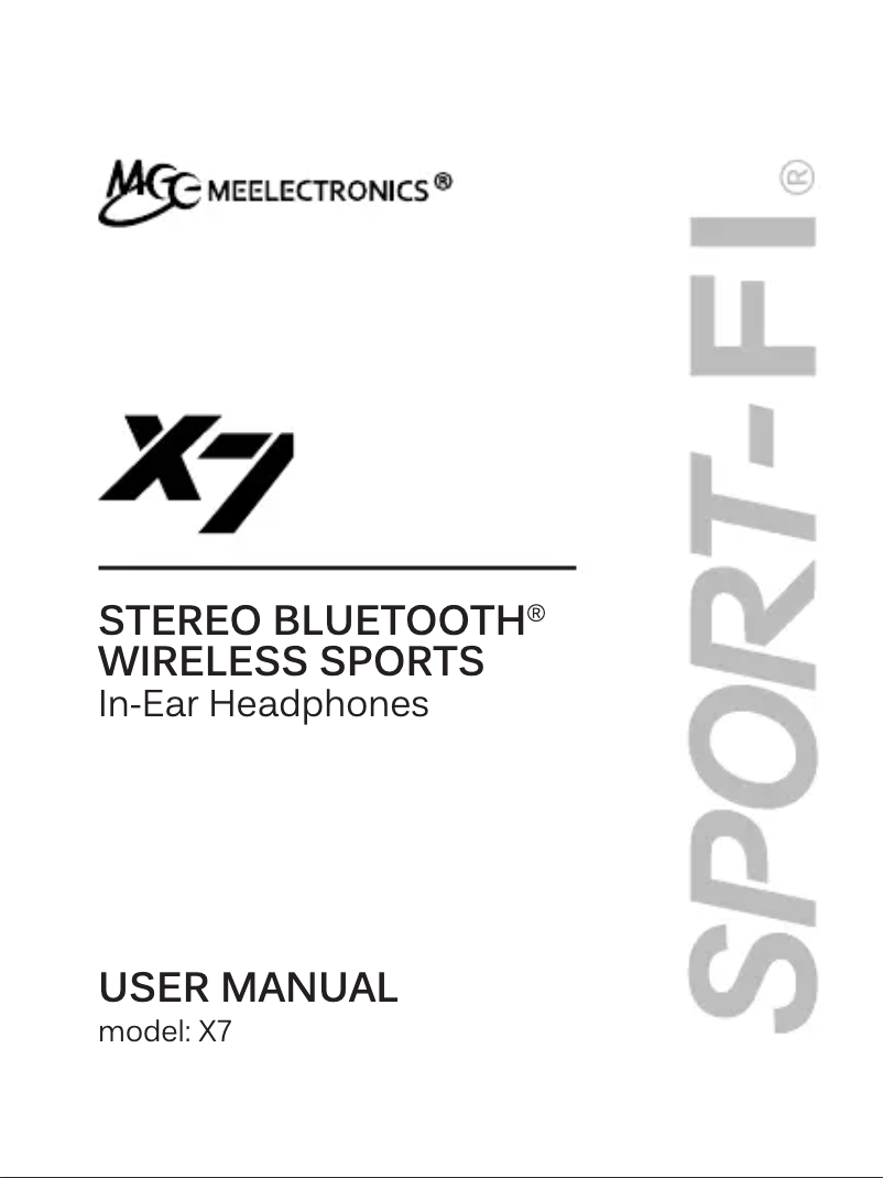 Page n°1 - Manuel utilisateur MEE audio Sport-Fi X7