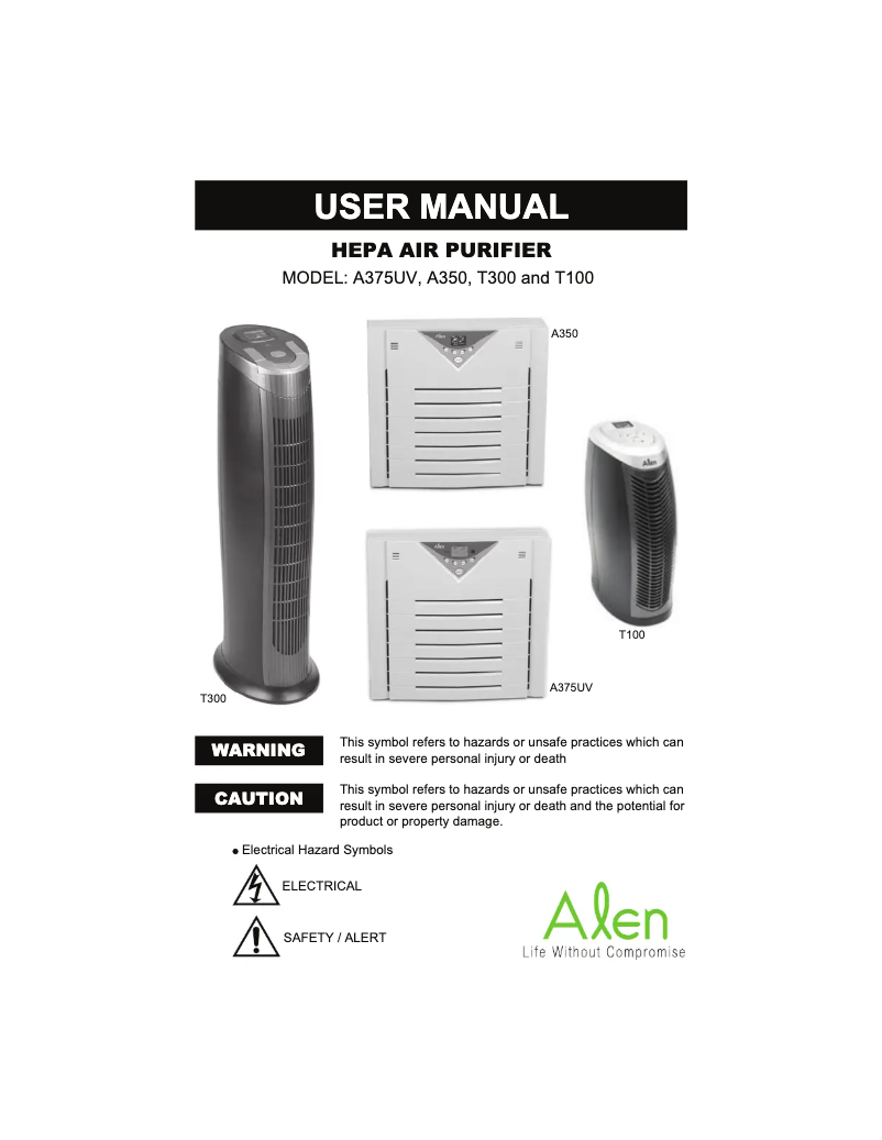 Page n°1 - Manuel utilisateur Alen A375UV