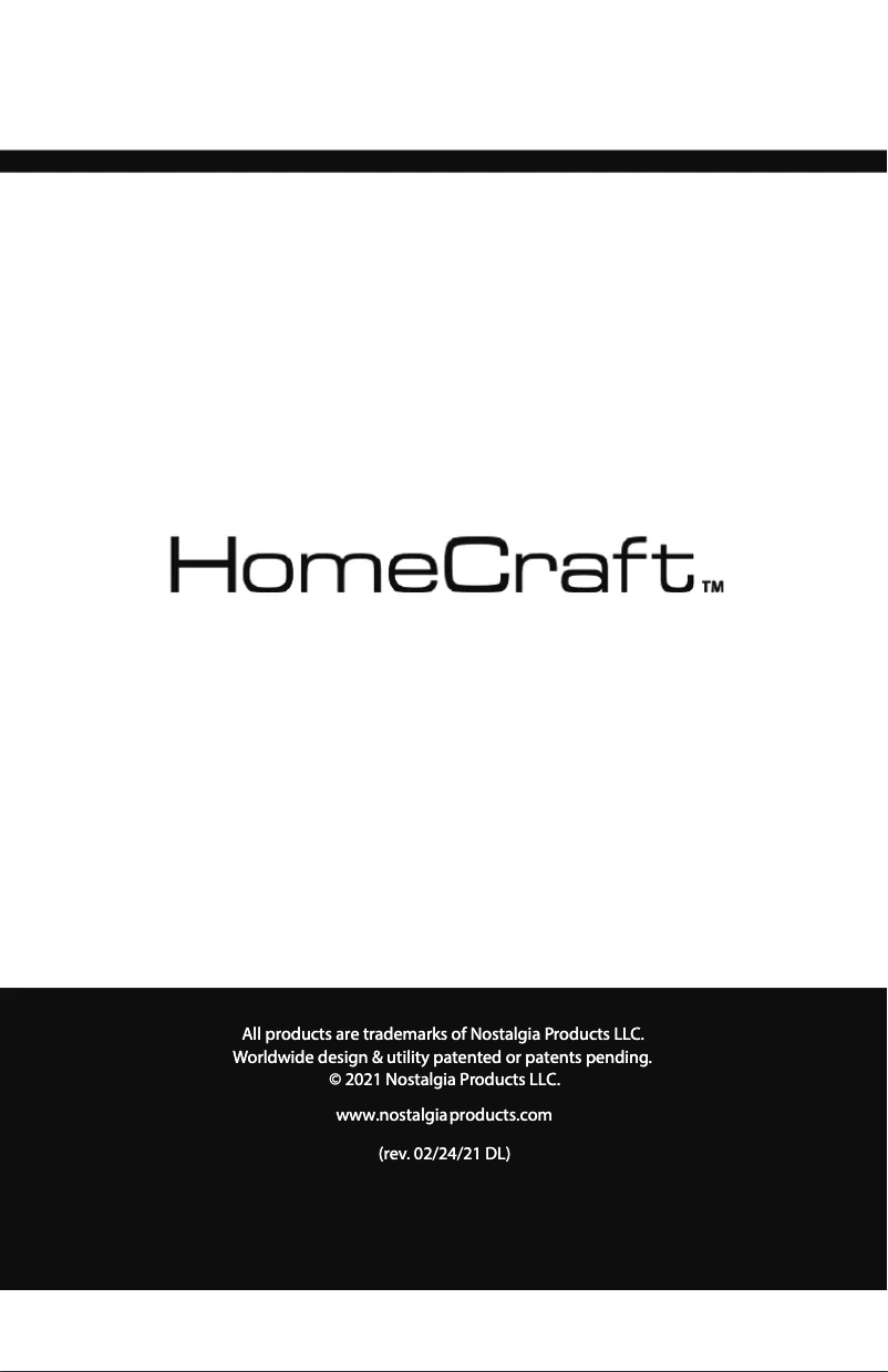 Página 1 del manual Manual de usuario HomeCraft HCMF4BK