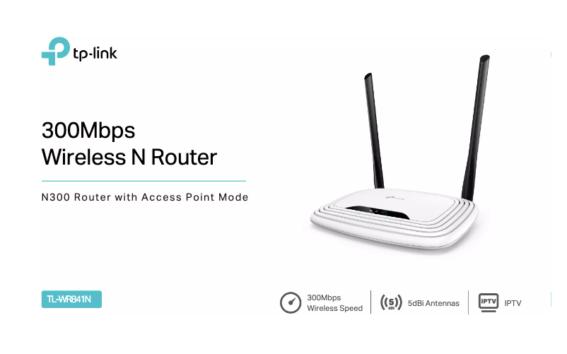 Image de la première page du manuel de l'appareil TL-WR841N