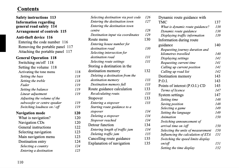 Page n°1 - Manuel utilisateur Becker Indianapolis 7922