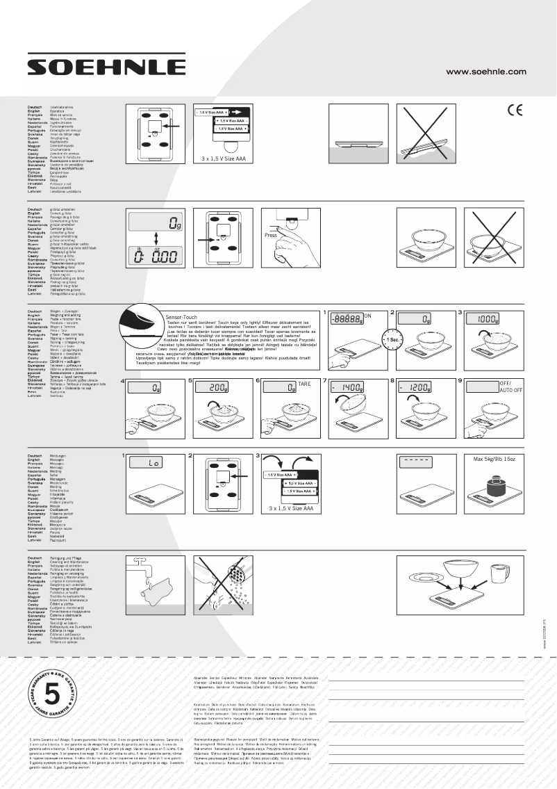 Page n°1 - Manuel utilisateur Soehnle 66119