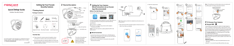 Page 1 de la notice Manuel utilisateur Foscam T8EP