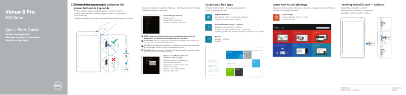 Page n°1 - Guide d'installation Dell Venue 8 Pro
