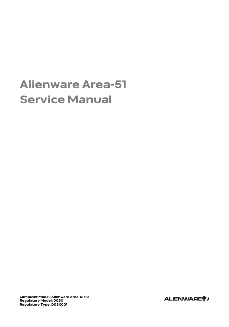 Page n°1 - Manuel utilisateur Alienware Area51 R2