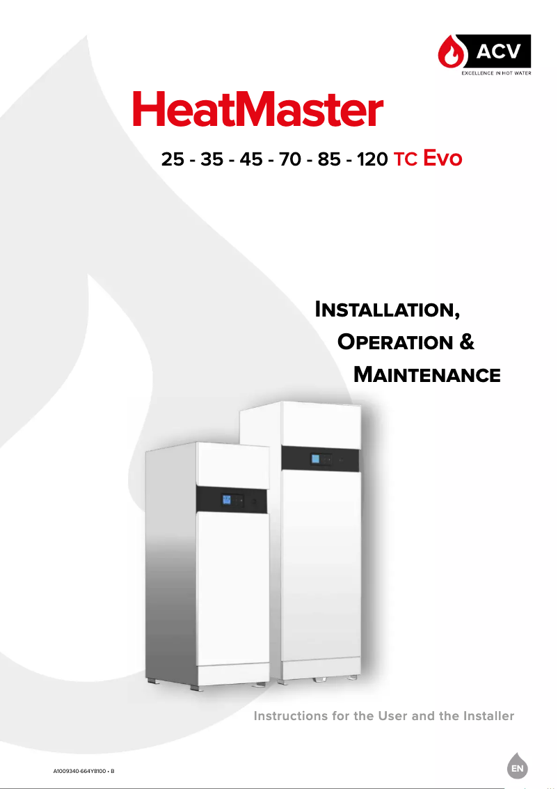 Image de la première page du manuel de l'appareil HeatMaster 70 TC Evo