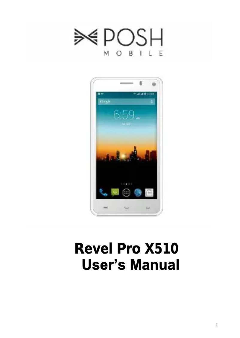 Page n°1 - Manuel utilisateur Posh Mobile Revel Pro X510