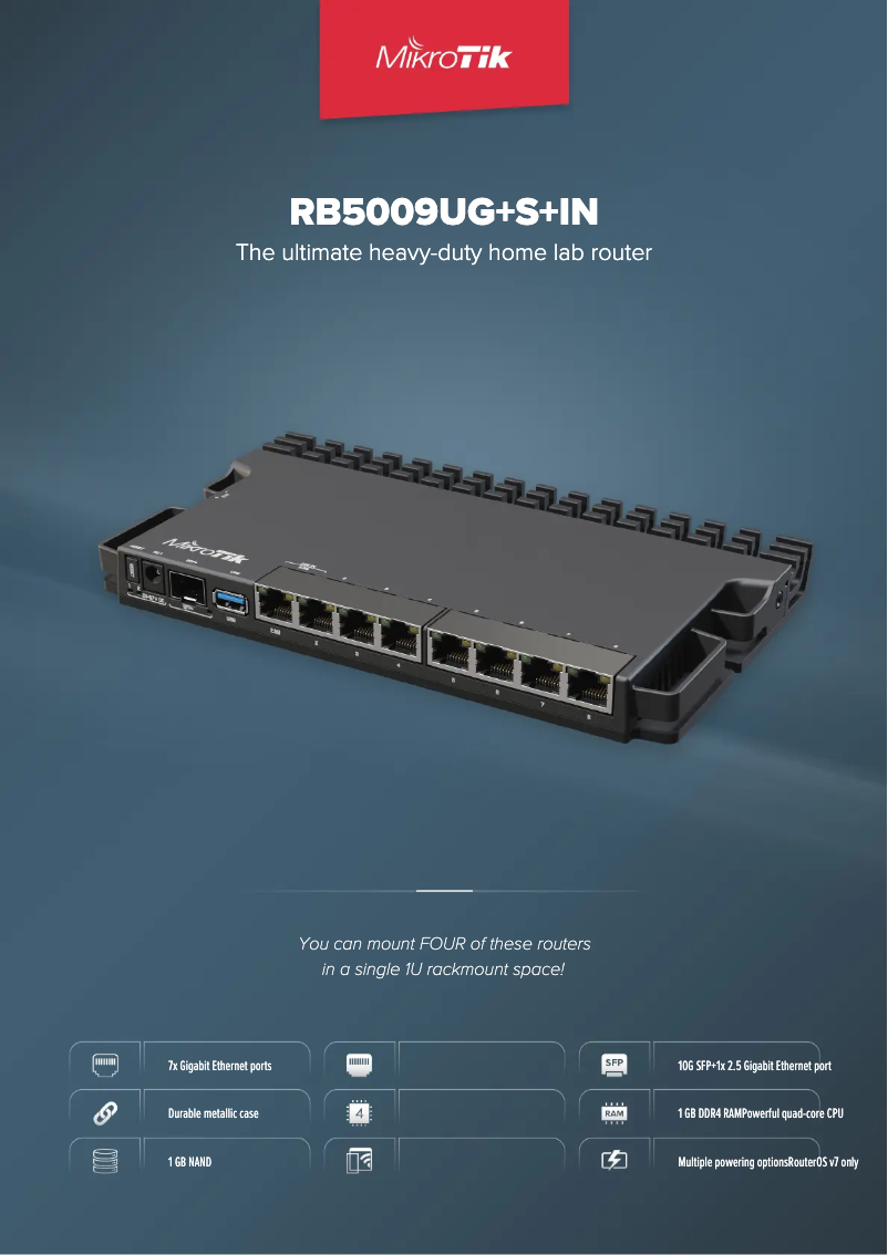 Page n°1 - Brochure Mikrotik RB5009UG+S+IN