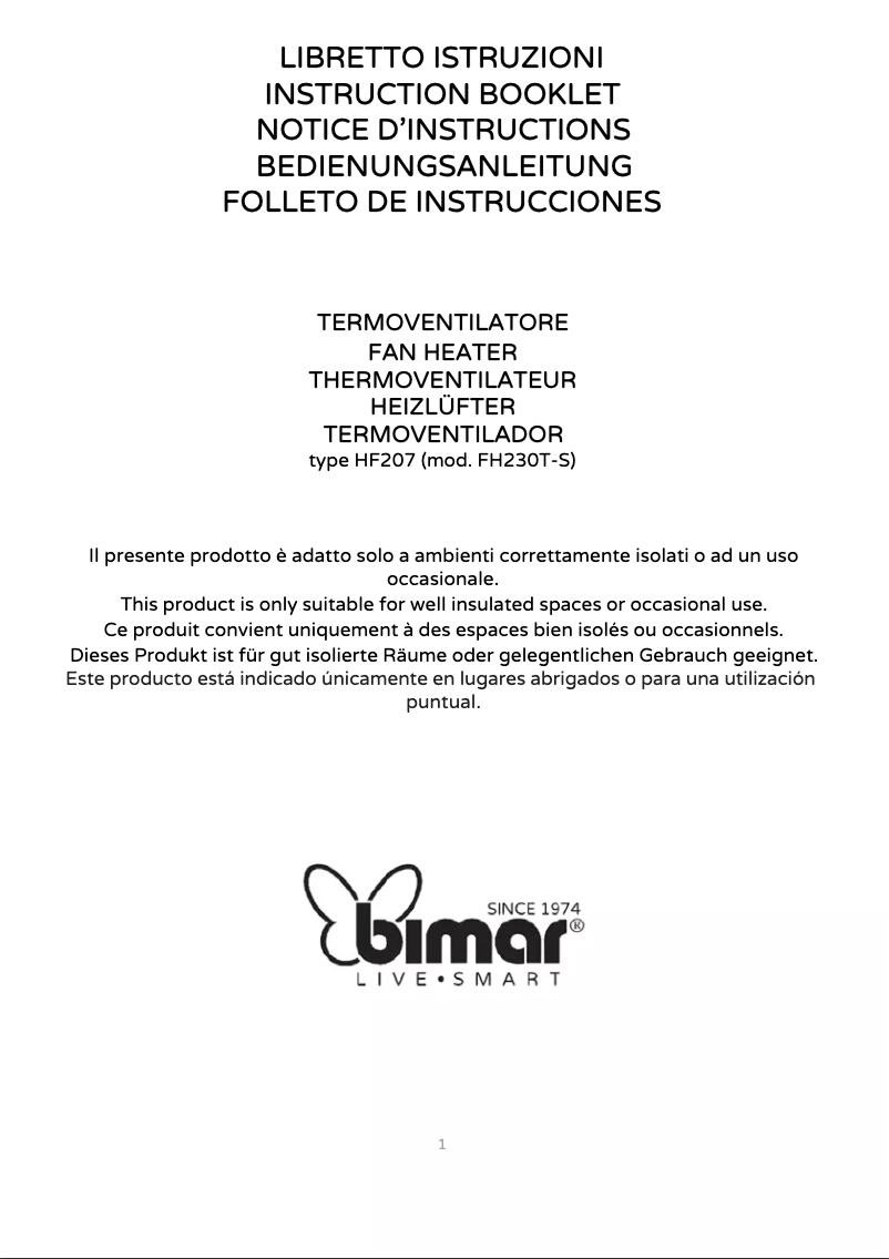 Image de la première page du manuel de l'appareil HF207