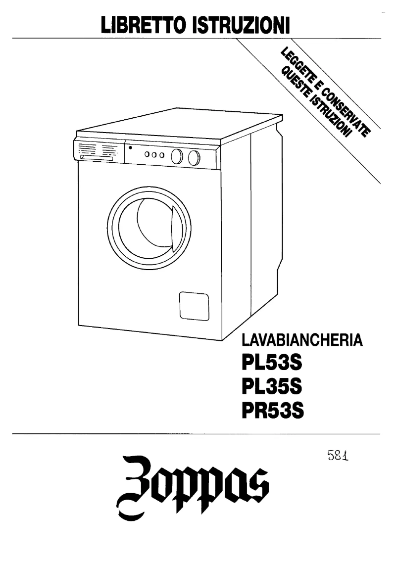 Page n°1 - Manuel utilisateur Zoppas PR53S