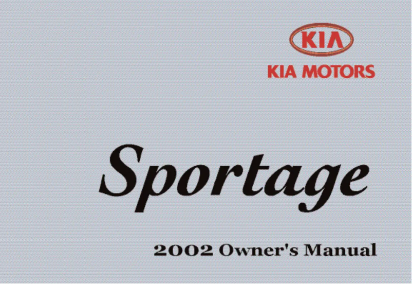 Page 1 de la notice Manuel utilisateur Kia Sportage (2002)