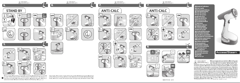 Page 1 of the manual User Manual Tefal Access’Steam DR8085