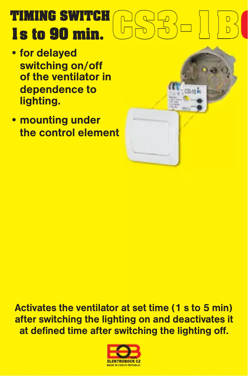 Page 1 de la notice Manuel utilisateur Elektrobock CS3-1B