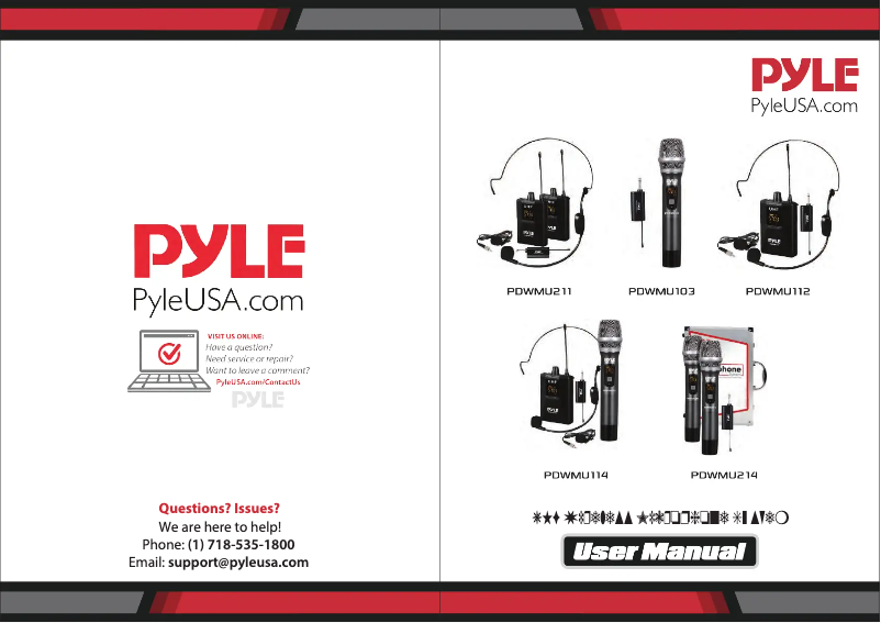 Page n°1 - Manuel utilisateur Pyle PDWMU211