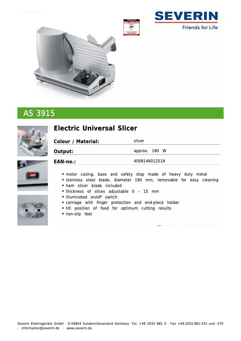 Image de la première page du manuel de l'appareil AS 3915