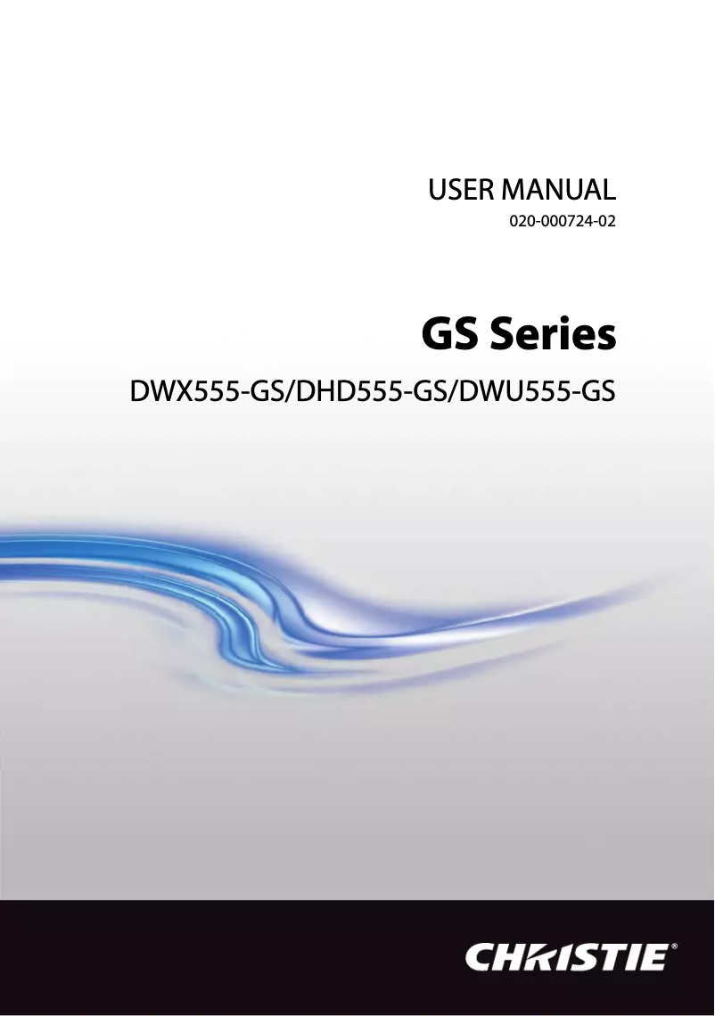 Page n°1 - Manuel utilisateur Christie DHD555-GS