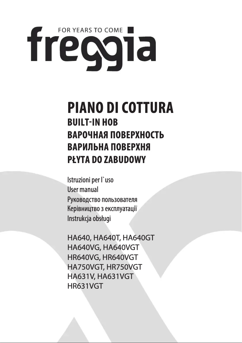 Page n°1 - Manuel utilisateur Freggia HA640VGX