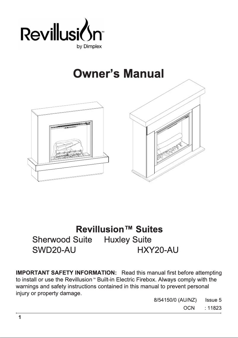 Page 1 de la notice Manuel utilisateur Dimplex Sherwood Revillusion SWD20-AU
