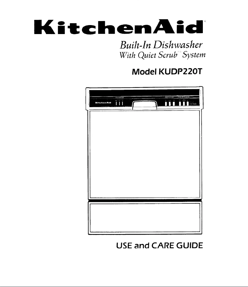 Page n°1 - Manuel utilisateur KitchenAid KUDP220T6