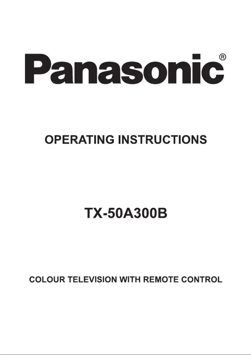 Página 1 del manual Manual de usuario Panasonic Viera TX-50A300B