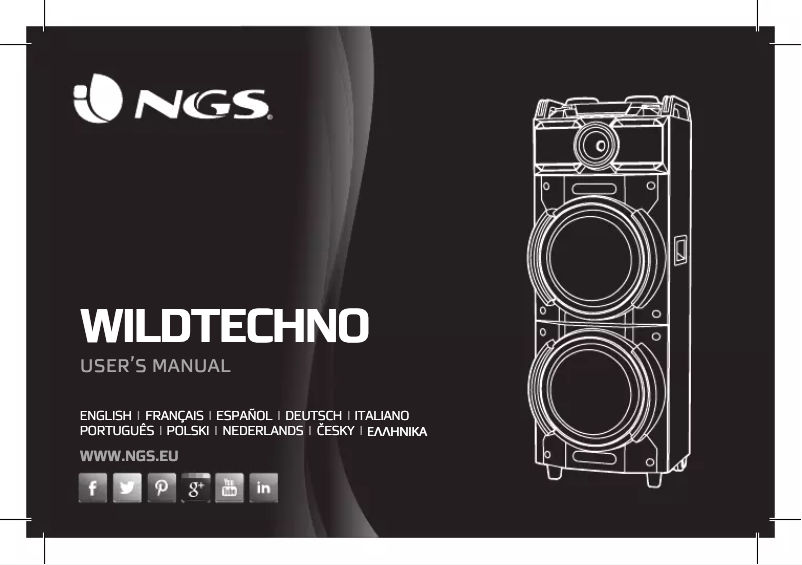 Page 1 de la notice Manuel utilisateur NGS Wildtechno