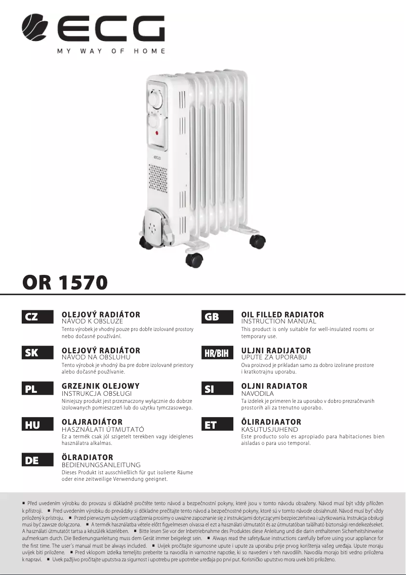 Página 1 del manual Manual de usuario ECG OR 1570