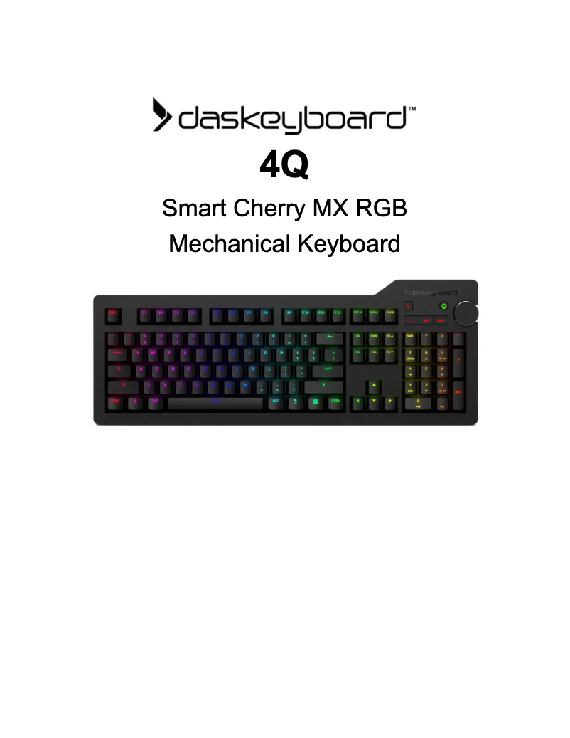 Page 1 de la notice Manuel utilisateur Das Keyboard 4Q