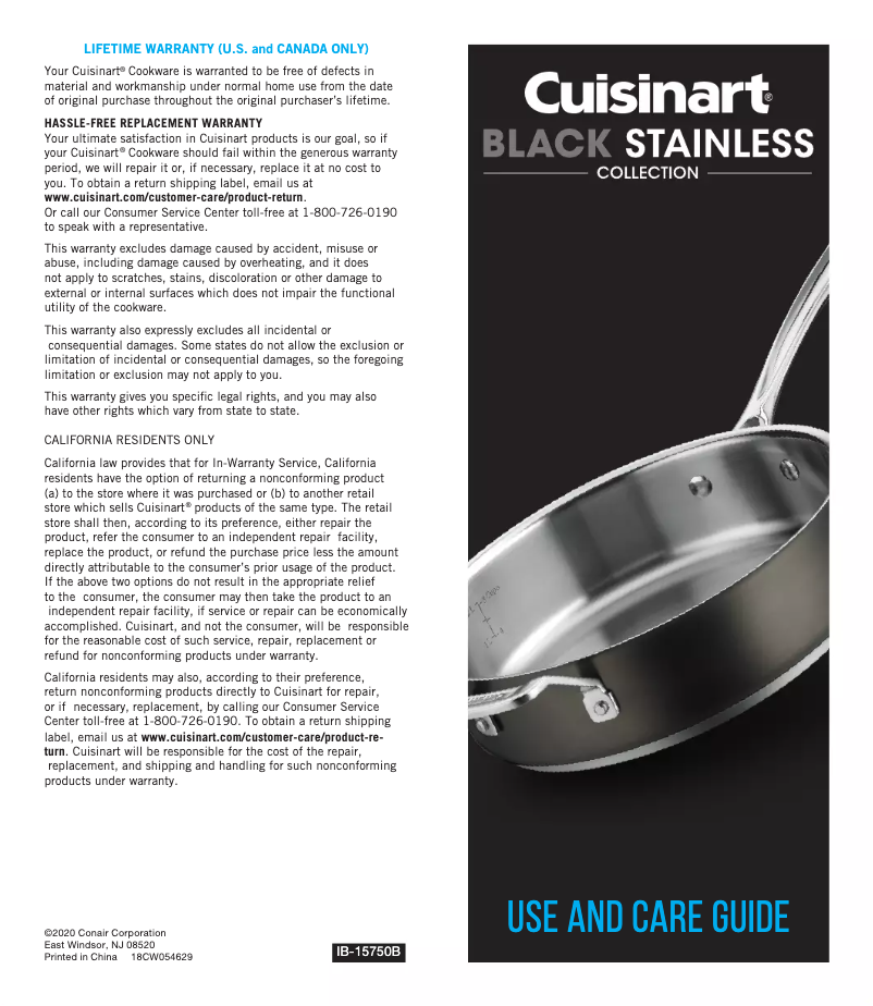 Page 1 de la notice Manuel utilisateur Cuisinart BSC7