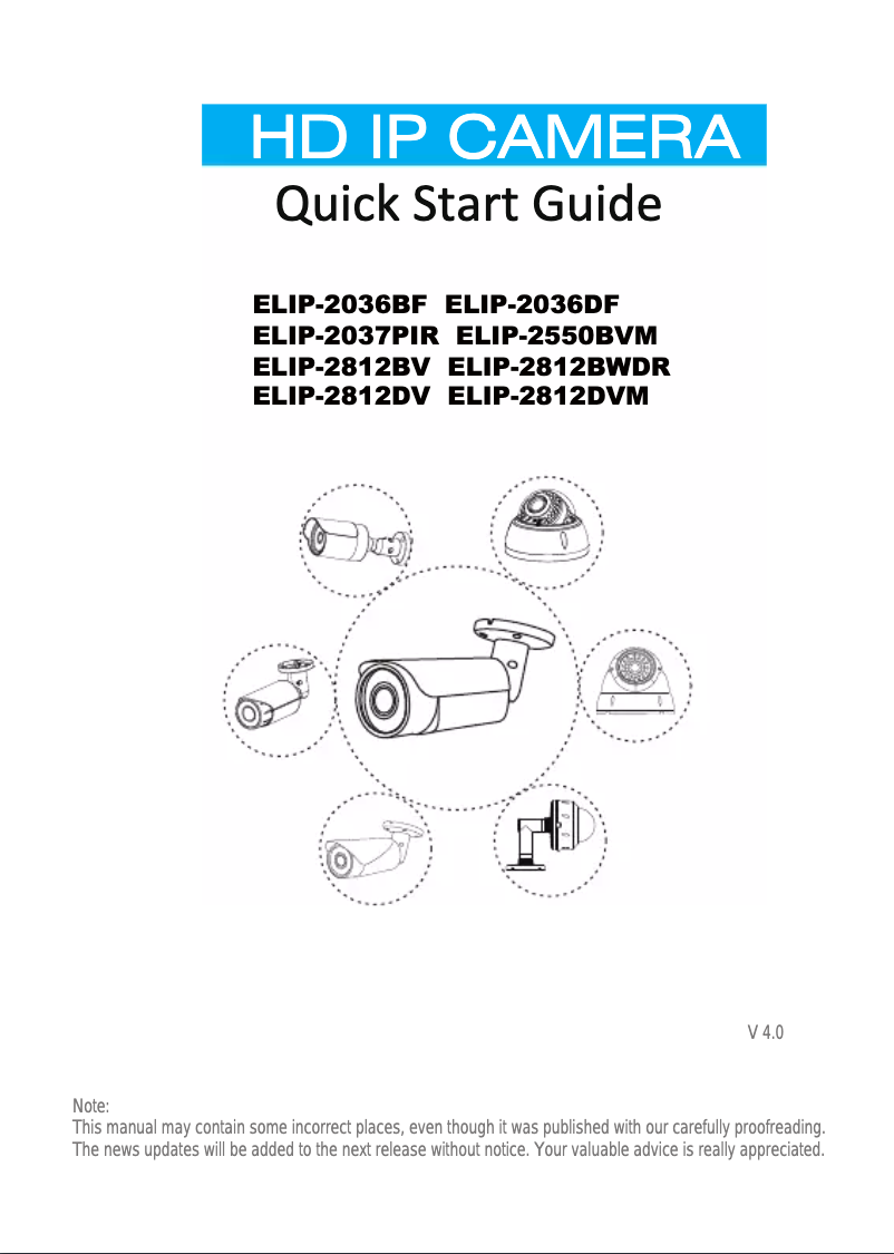 Page n°1 - Manuel utilisateur Monacor ELIP-2812BWDR
